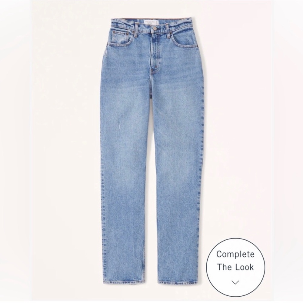 A&F Curve Love, Ultra High Rise, 90s straight Jeans